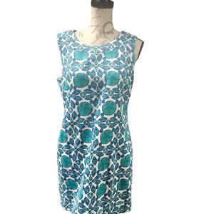 Vineyard Vines blue and white seashell print sleeveless dress